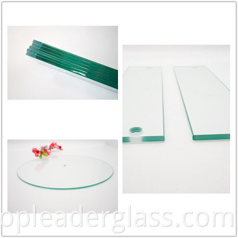 Tamaño de corte de 3-19 mm vidrio templado transparente para muebles de vidrio endurecido